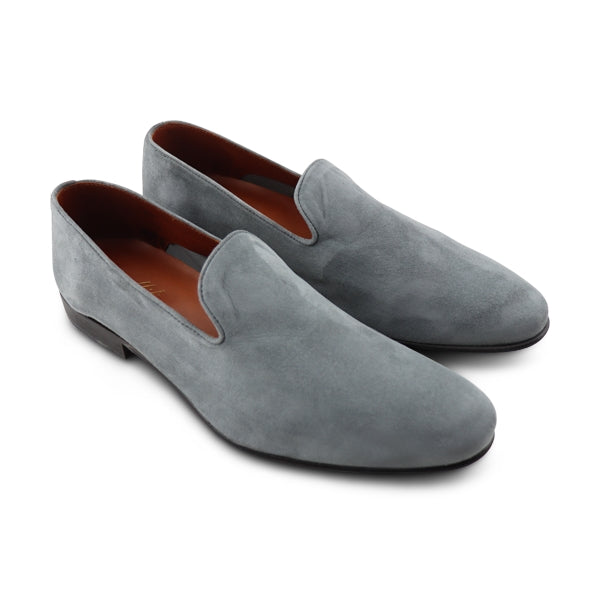 Slippers in camoscio grigio