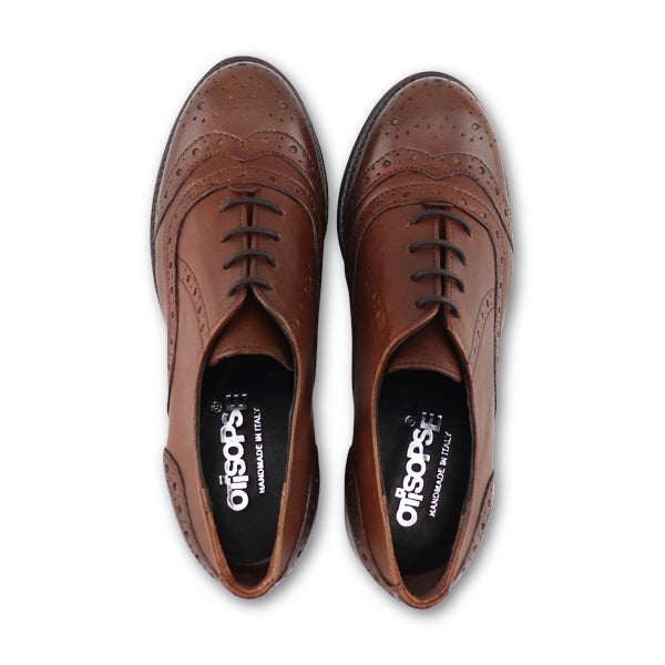 Scarpe Oxford Donna In Vera Pelle - Made In Italy Con Suola In Gomma - Foto 7