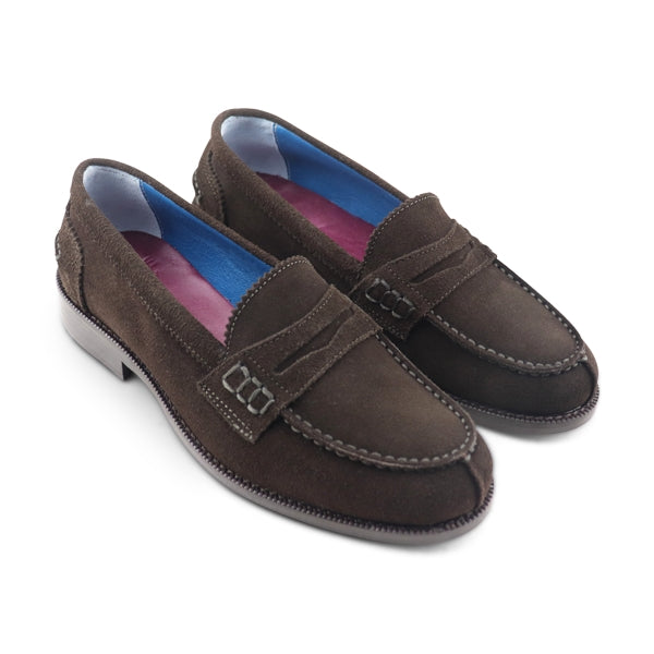 Mocassini testa di moro in camoscio