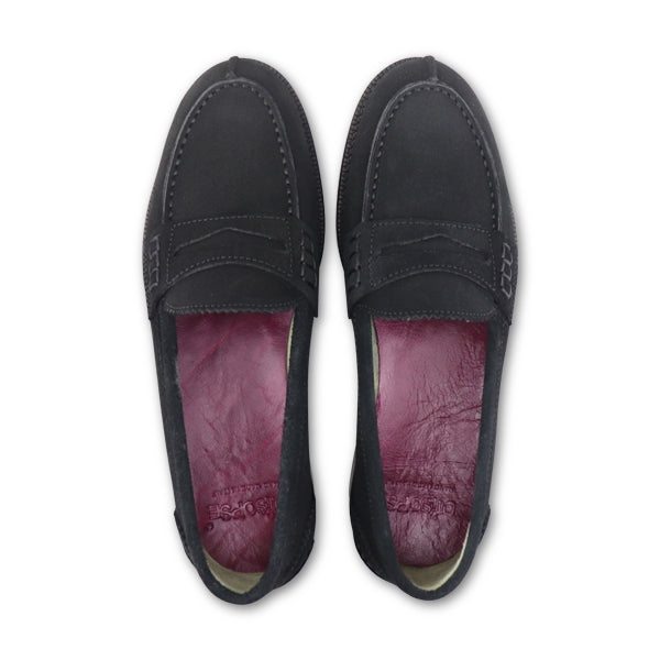 Mocassini neri in camoscio