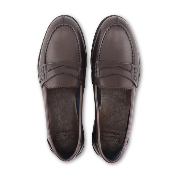 Mocassini in pelle testa di moro