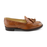 Leather tan slippers