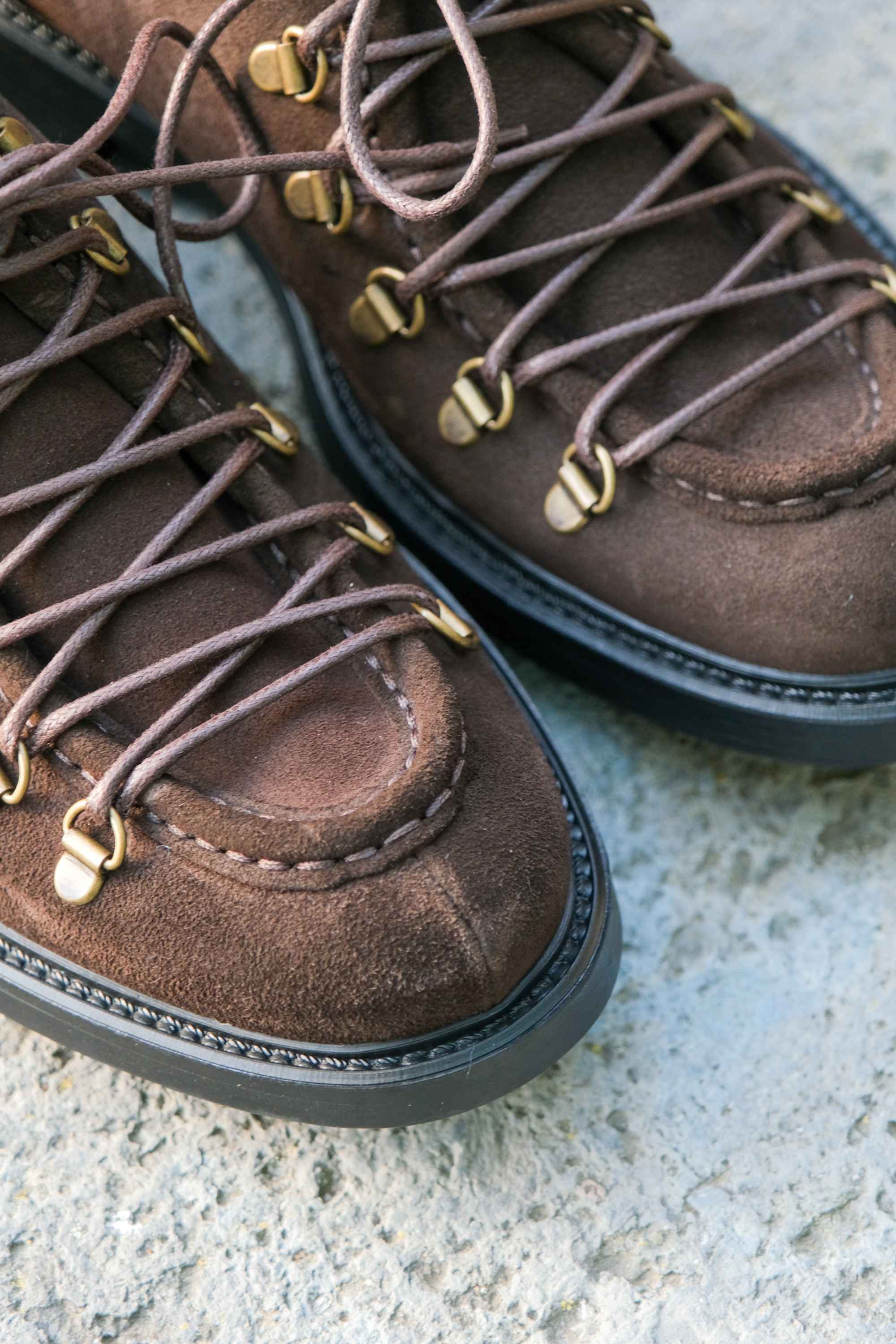 Casual men's dark brown suede