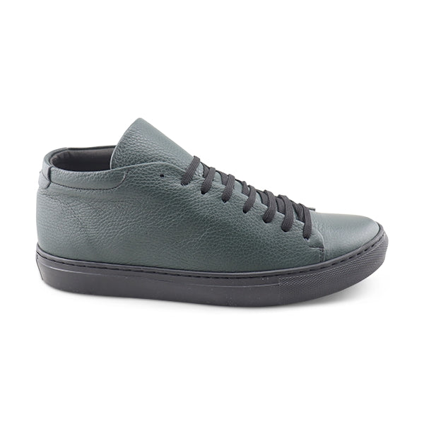 Sneakers alta in pelle bottolato verde