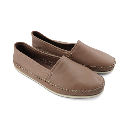 Espadrillas in pelle color nocciola