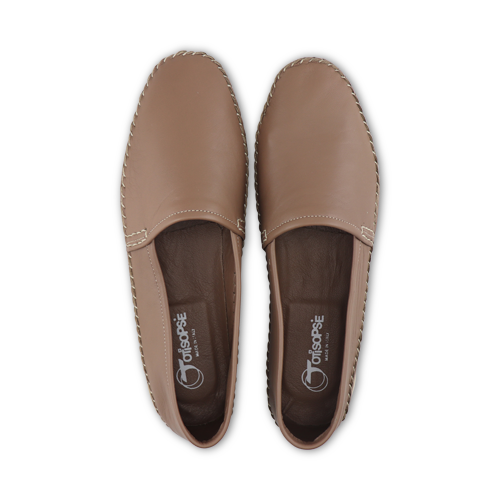 Espadrillas per uomo in pelle color nocciola
