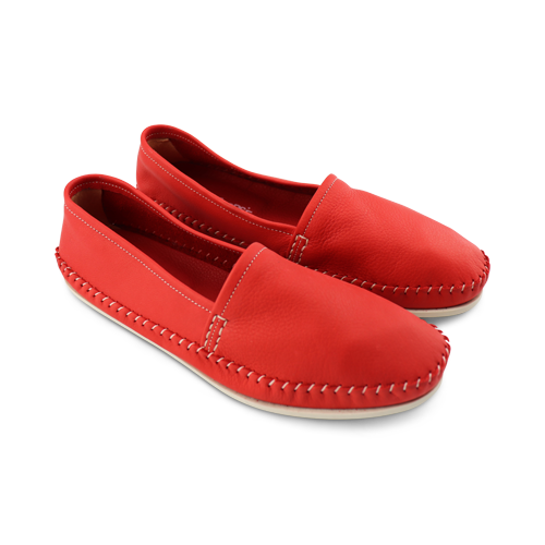 Espadrillas rosse in pelle