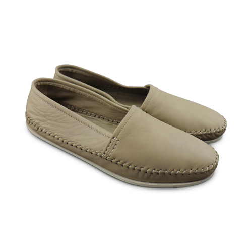 Espadrillas in pelle color tortora