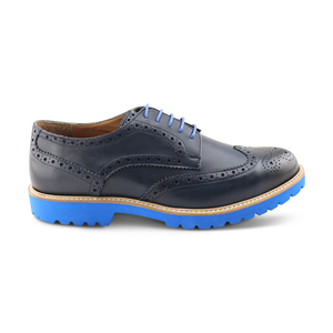 Derby shoes in blue leather