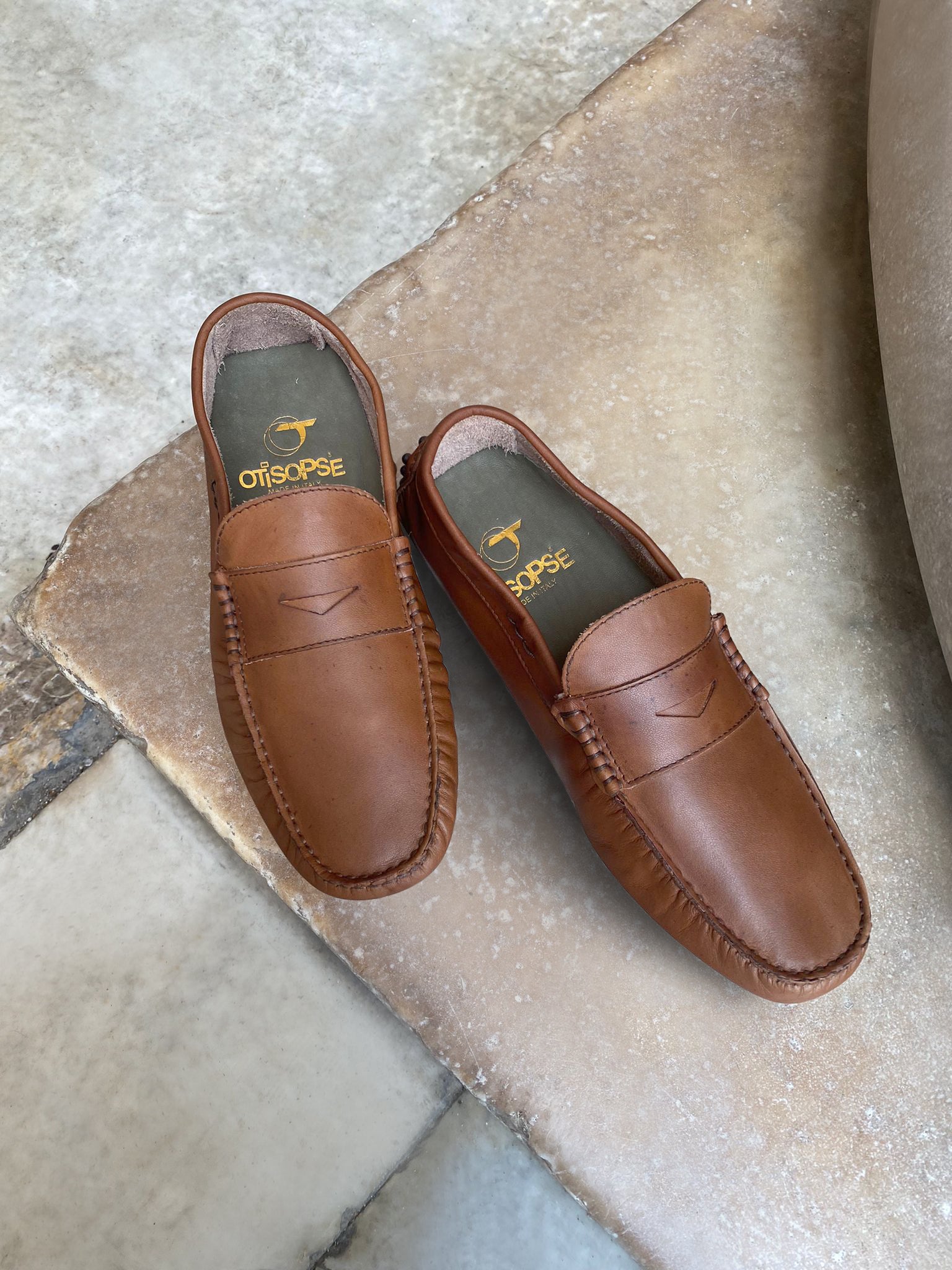 Leather Otisopse Mocassino Brown Calf Leather Moccasins